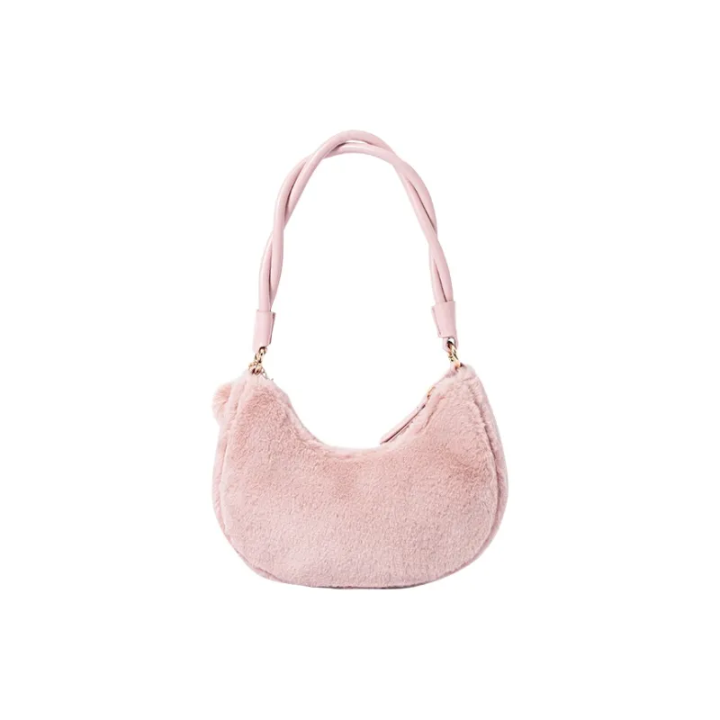 SEM/R Fabric, Synthetic Leather Shoulder Bag, Handbag Trumpets Women's Khaki/Caramel Brown/Dream Pink-8