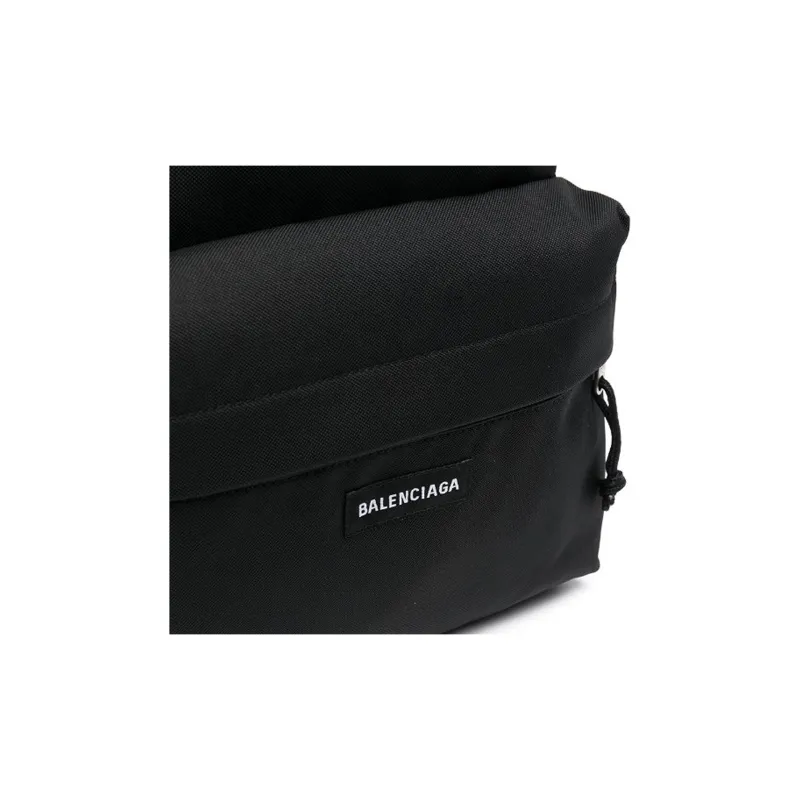 Balenciaga Recycled Nylon Backpack Regular Men's Black-4
