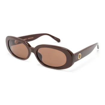 Linda Farrow Cara Oval frame Tinted Sunglasses