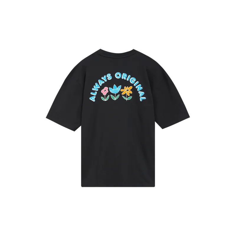 Adidas Originals Drop Shoulder Sleeve T Shirt Women's Black-1