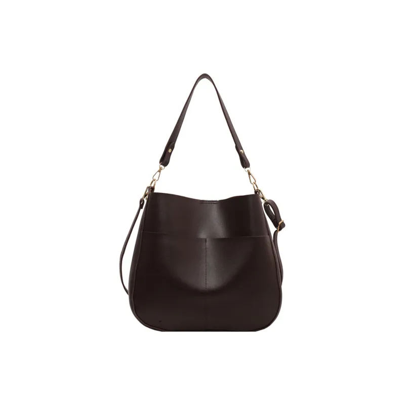 UNITE STAR PU Soft Leather Tote Portable Crossbody Armpit Shoulder Bag Medium Size Women's White/Black/Brown/Coffee-8