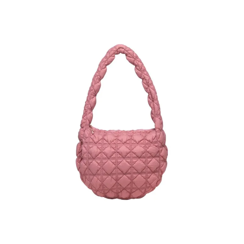 CARLYN Nylon Crossbody Bag Shoulder Bag Large Size Women's Rose Pink-0