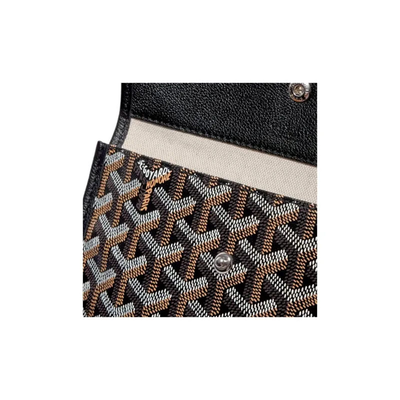 GOYARD Bohème Hobo Canvas With Leather Shoulder Bag Combo Bag Shoulder Bag Women's Black & Light Green Heart-5