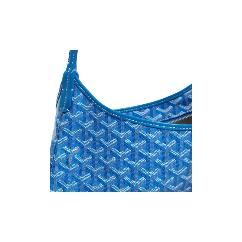 GOYARD Bohème Hobo Canvas With Leather Shoulder Bag Combo Bag Shoulder Bags Women's Sky Blue With Light Green Heart-5