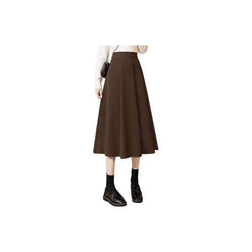 Cypress House Casual Long Skirts Women's Dark Coffee