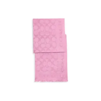 COACH Silk Scarves Women's Pink