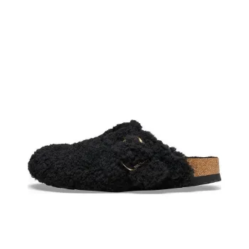 Birkenstock Boston Buckled Shearling Slippers