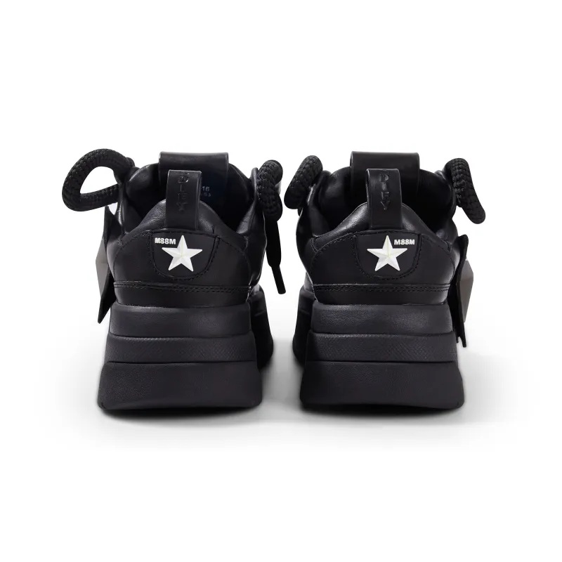 M88M Anti Slip Wear Resistant Mid Top Skateboard Shoes Unisex Night Black-2