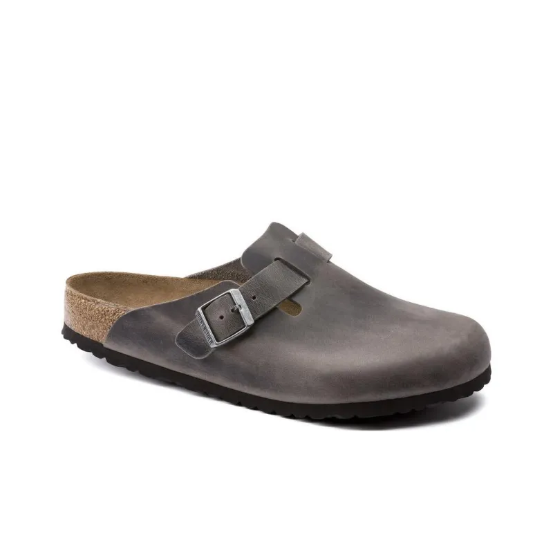 Birkenstock Boston Soft Footbed Wrap toe Slippers Unisex Taupe Narrow Fit-2