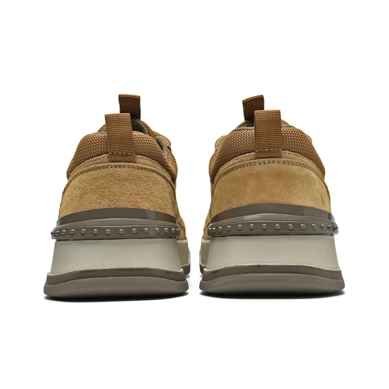 HLA Casual Shoes Men Low Top Khaki/Earth Yellow-3