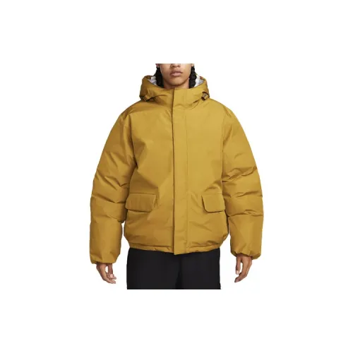 Nike Puffer Jackets Men Yellow Brown