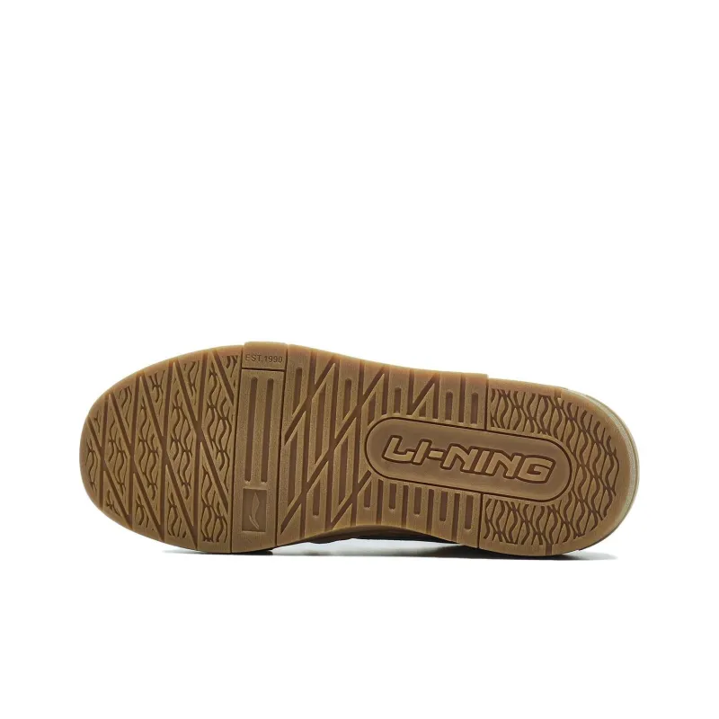 LiNing 001 BTC Prm Slip Resistant Low Top Skateboard Shoes Men's Yellow Brown-5