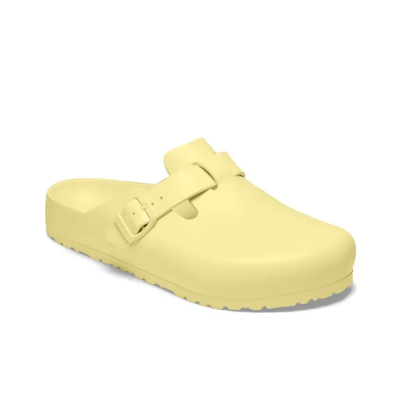 Birkenstock Boston Essentials Slip-Resistant Wrap-toe Slippers Unisex Light Yellow Narrow Fit-1