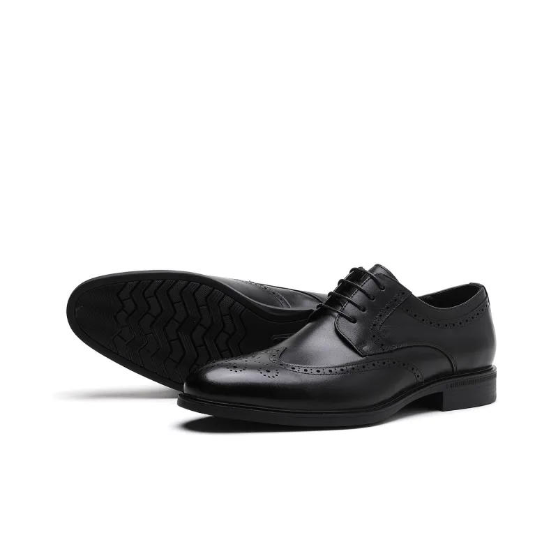 ELLE HOMME Dress Shoes Men Low Top Brown-3