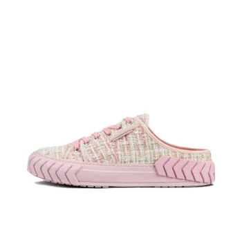 Both Rubber Sole Slip Resistant Closed Toe Slippers Women's Pink