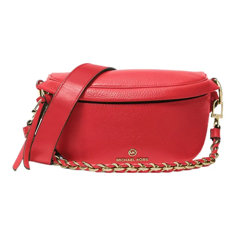 MICHAEL KORS Slater Litchi Grain Leather Handbag Shoulder Bag Women's Total Crimson-0
