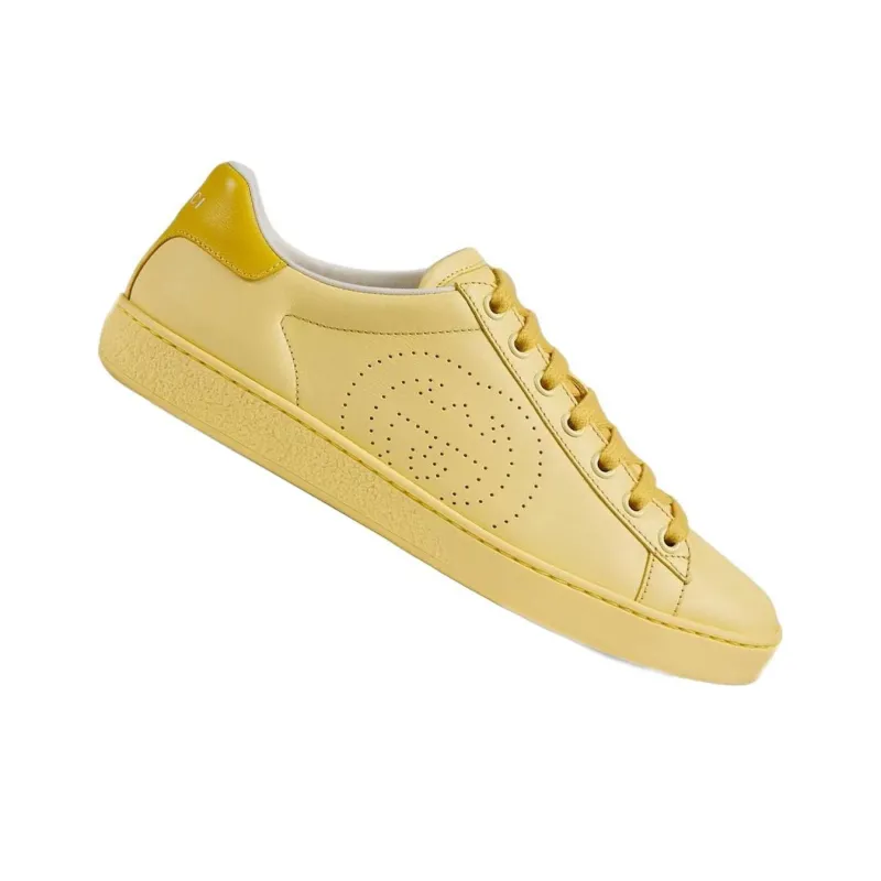 GUCCI Women's Ace 'Interlocking G Light Yellow' Women's-3