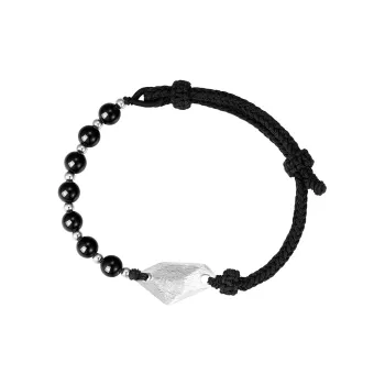 KINGFOCUS Obsidian Jade Bracelets Men's