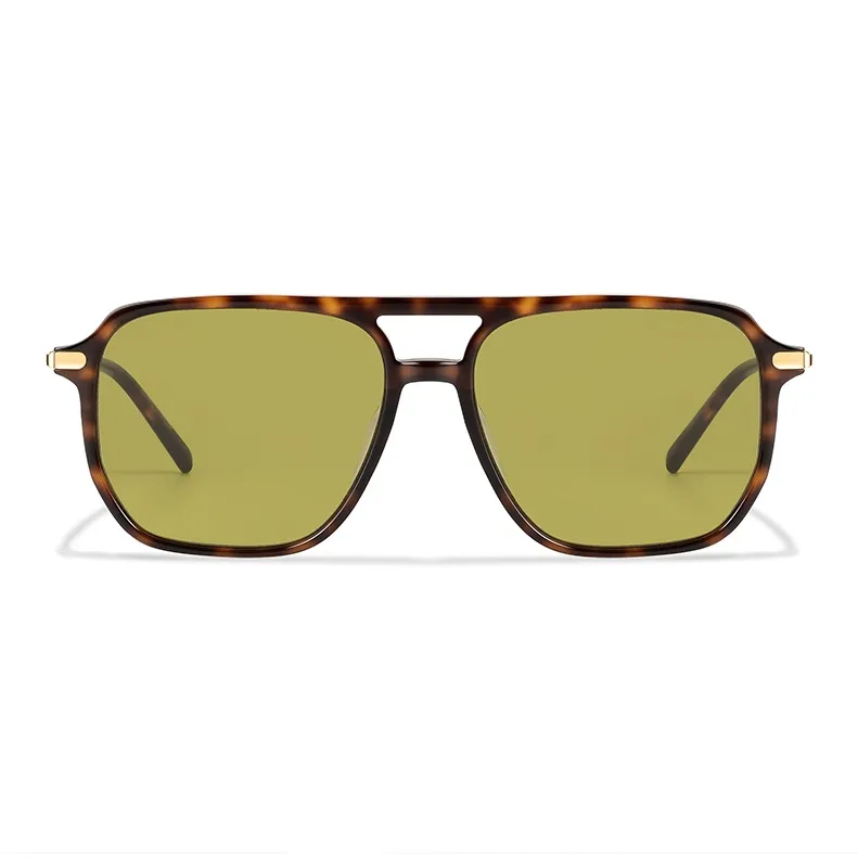 APRIL Plate Frame Titanium Square Sunglasses Unisex-1