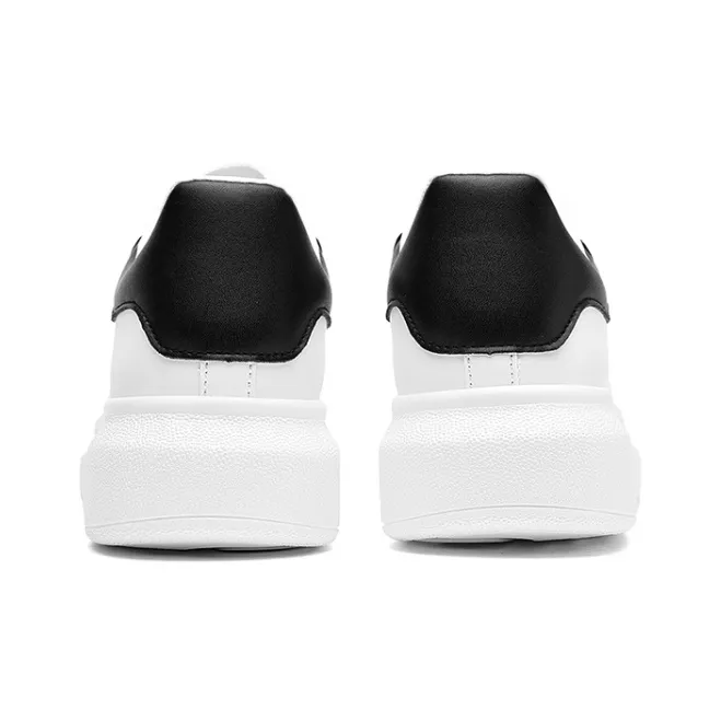 Rich Birds Anti Slip Wear Resistant Low Top Skateboard Shoes Women's Black White-3