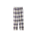 Ecru Blue Plaid