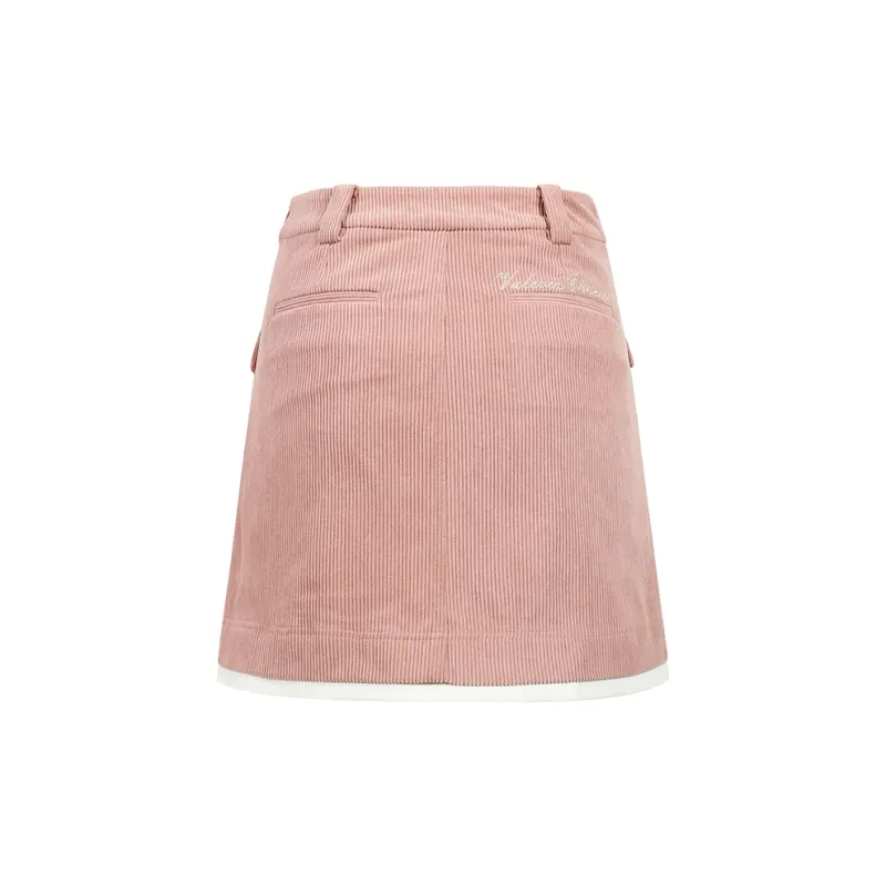Valeria Obbaco Casual Short Skirts Women's Peach-1