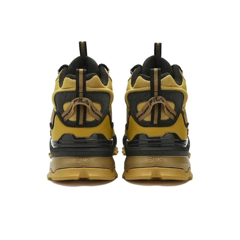 FILA Classic Court Shoes 'Black Yellow'-4