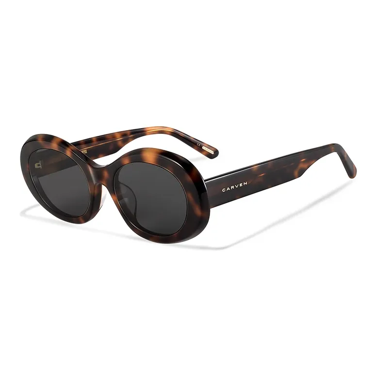 APRIL Plate Frame Oval Sunglasses Unisex-8