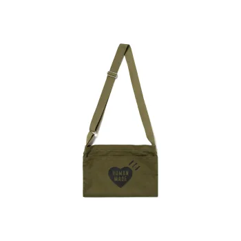 HUMAN MADE Cotton Crossbody Bag, Shoulder Bag Regular Unisex Olive Green