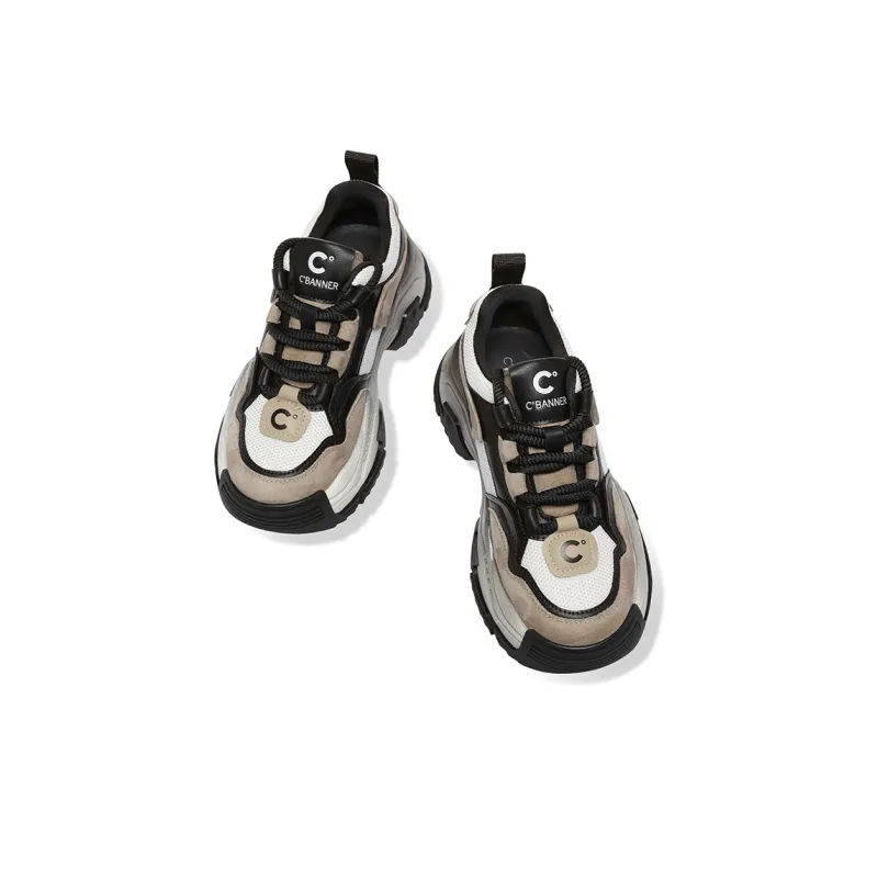 C°BANNER Cushioning Low Top Chunky Sneakers Women's Black Gray-3