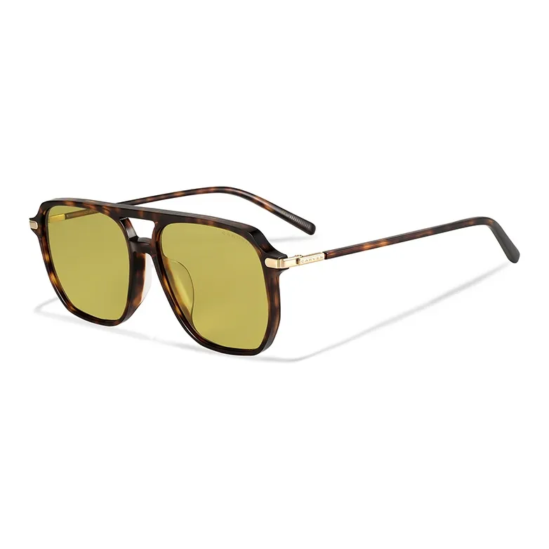 APRIL Plate Frame Titanium Square Sunglasses Unisex-0