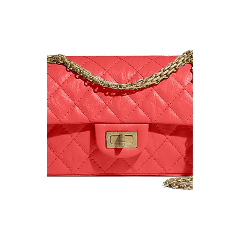 CHANEL 2.55 Calfskin Flap Bag, Shoulder Bag, Crossbody Bag Mini Women's Red-1