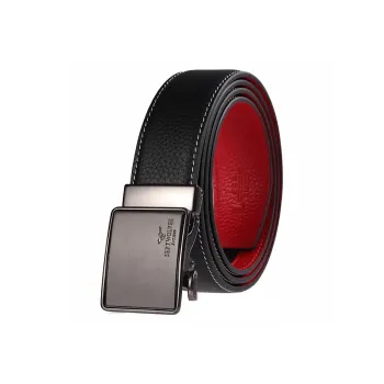 SEPTWOLVES Automatic Buckle High-End Casual Business Leather Belts Men's 3.5CM