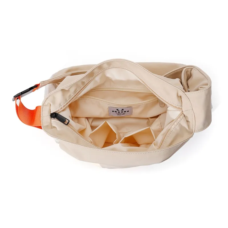 NOXXON Polyester Shoulder Bag Regular Women's Khaki/Obsidian Black-3