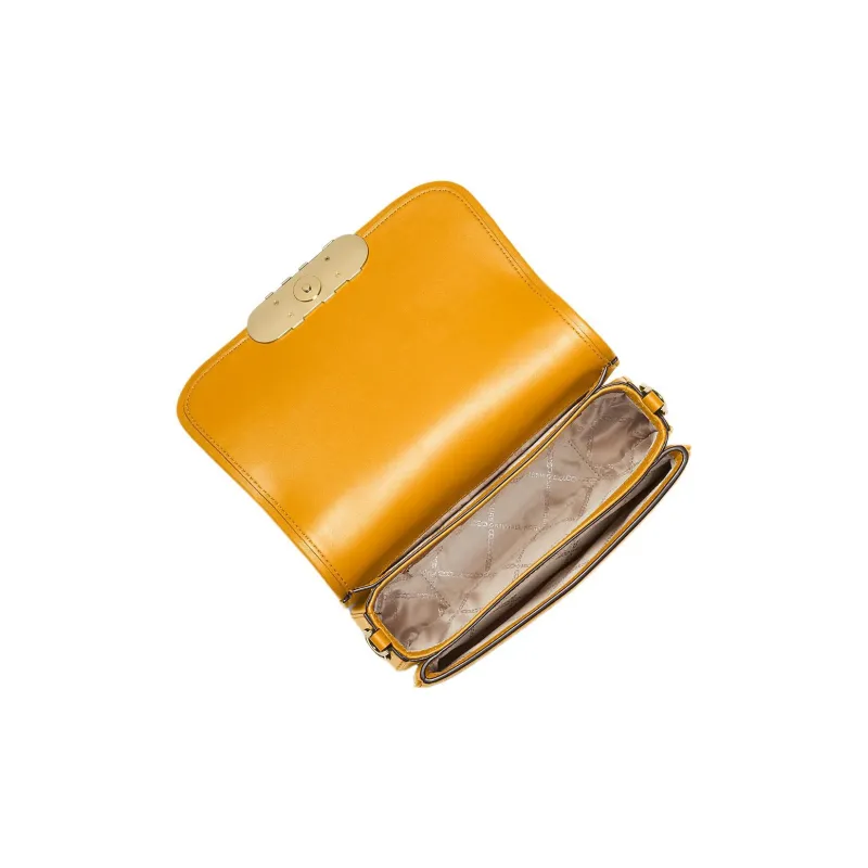 MICHAEL KORS PARKER Suede Messenger Bag Shoulder Bag Crossbody Bag Medium Size Women's Yellow-1