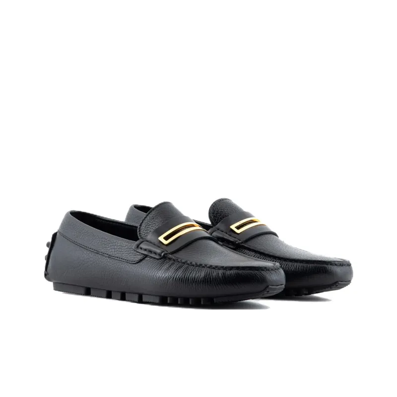 EMPORIO ARMANI Gommino Loafers Men's Black-2