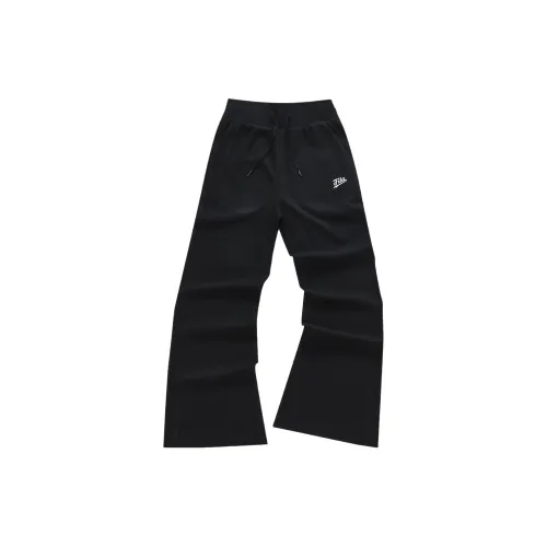 FILA FUSION BASEBALL Series Knitted Sweatpants Women's Jet Black