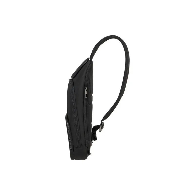 SAMSONITE Recycled Polyester Sling Bag, Shoulder Bag, Crossbody Bag Medium Size Men's Black-3