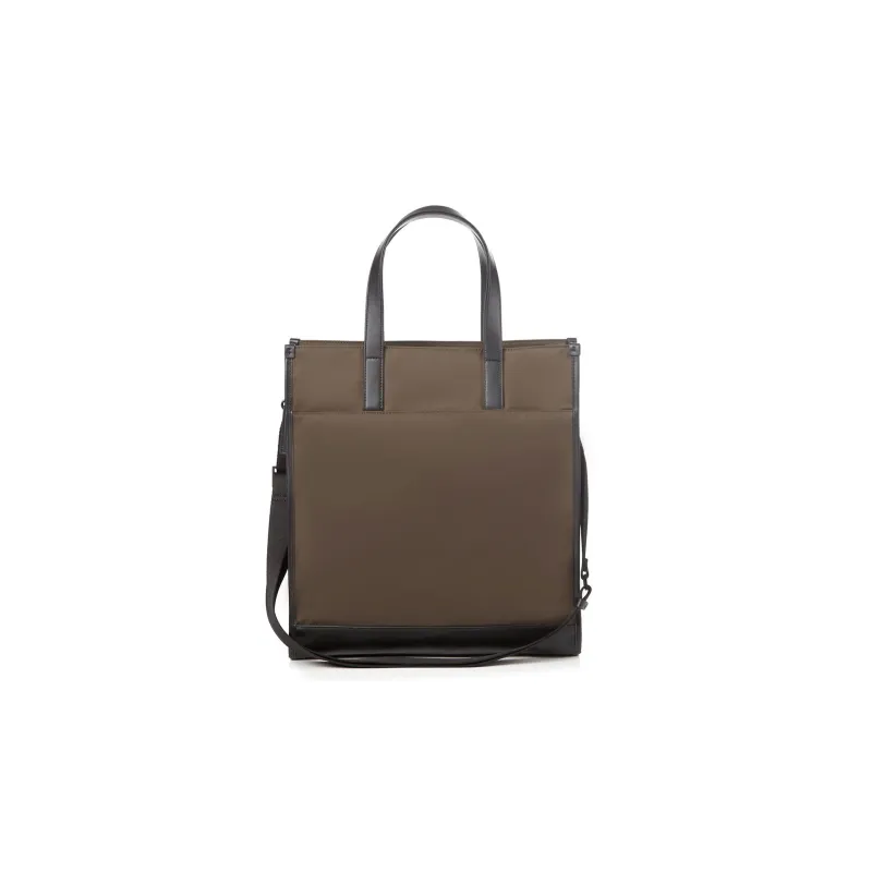 SAMSONITE Nylon Spell PU Tote Bag Shopping Bag Shoulder Bag Crossbody Bag Handbag Unisex Dark Coffee-2