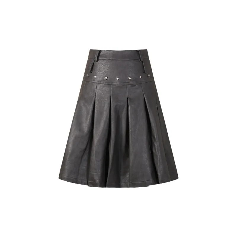FRLMK Casual Long Skirts Women's Gray-1