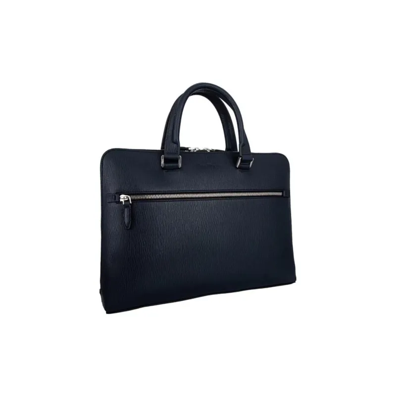 FERRAGAMO Cow Leather Briefcases Handbags Large Size Men's Navy-1