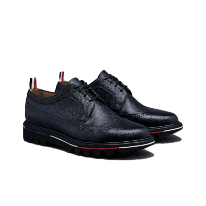 THOM BROWNE Leather Longwing Brogues-2