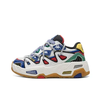 Kappa Low Top Skateboard Shoes Unisex White Blue Red