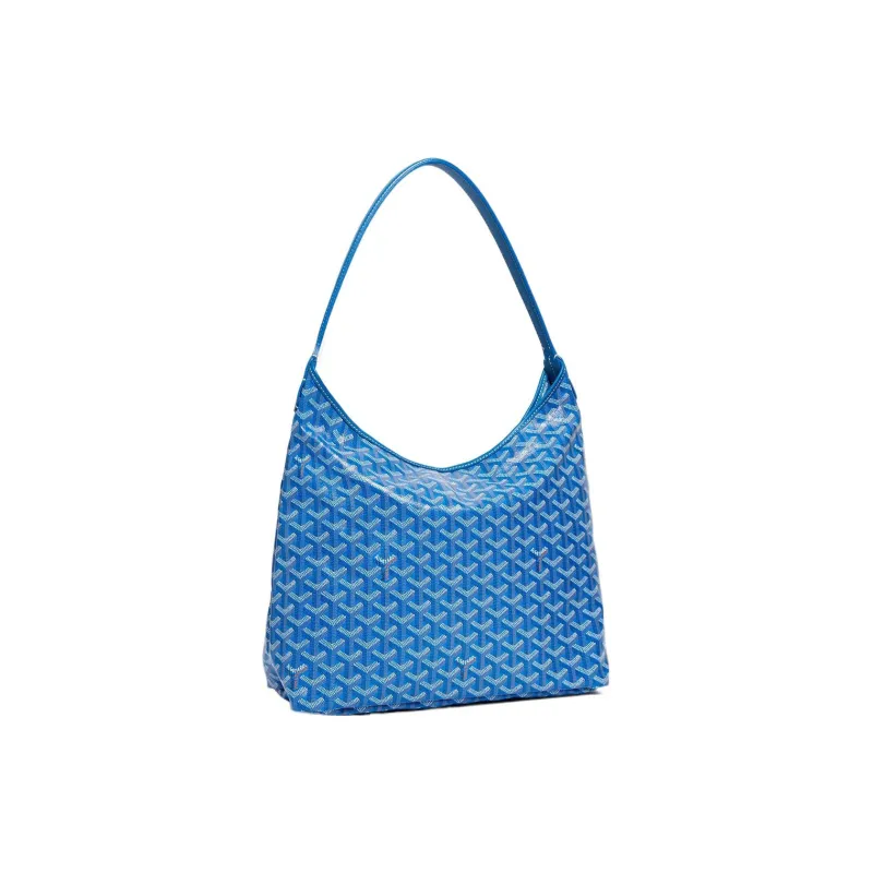 GOYARD Bohème Hobo Canvas With Leather Shoulder Bag Combo Bag Shoulder Bags Women's Sky Blue With Light Green Heart-1