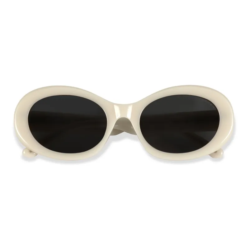 APRIL Plate Frame Oval Sunglasses Unisex-7