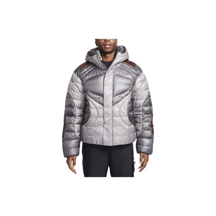 Nike padded down jacket grey best sale