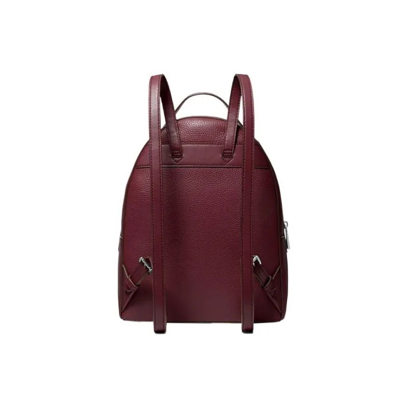 MICHAEL KORS Valerie Litchi Grain Leather Backpack Medium Size Women's Red-2