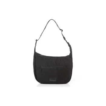 SAMSONITE Nylon Crescent Bag Handbag Shoulder Bag Unisex Black