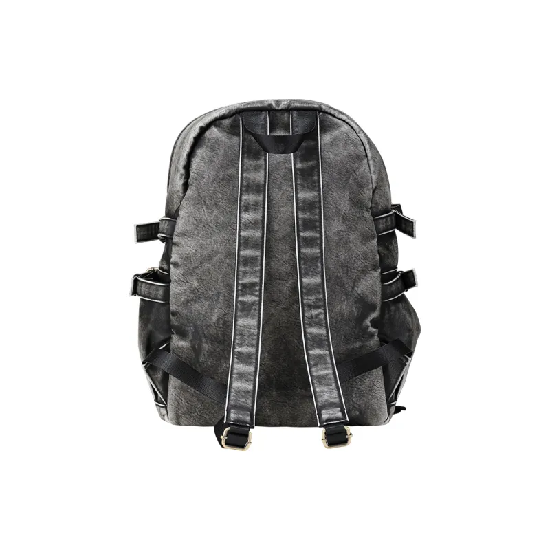RUIGOR Leather Backpack Large Size Men's Black-5