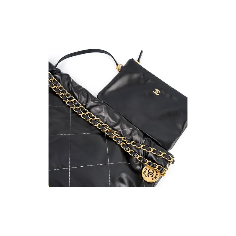 CHANEL 22 Handbag Black-6